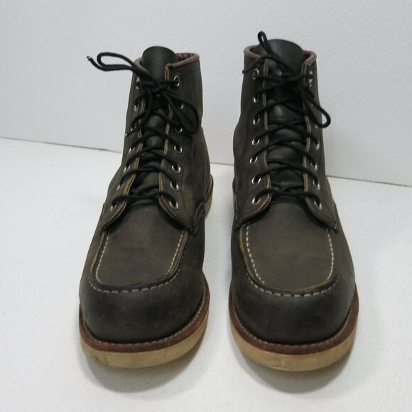Red Wing Shoes Dark Brown Leather Boots - Picture 3 of 6